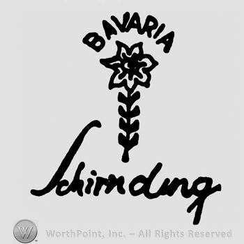 Bavaria written on top;A flower in the center;Schirnding at the bottom.
