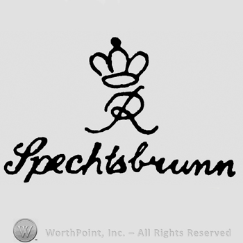Letter R and a crown on top;Spechtsbrunn written below.