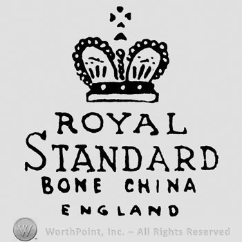 A crown on top;Royal Standard Bone China England written below.