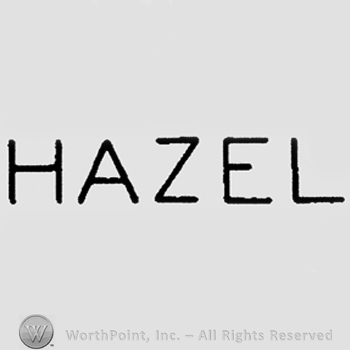 Capital writing "HAZEL"