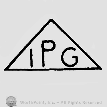 Capital initials "IPG" inside a triangle