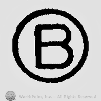 Capital letter "B" inside a circle