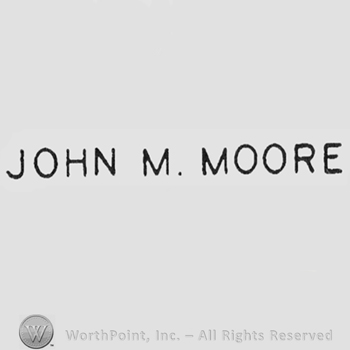 Capital name "JOHN M. MOORE"