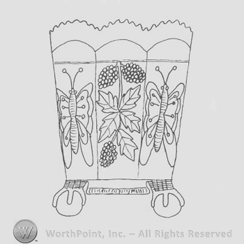 Carnival Glass Pattern : Butterfly and Berry.