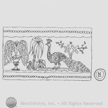 Carnival Glass Pattern : Peacock at the Fountain.