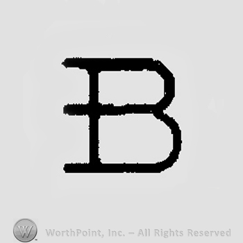 Capital letter "B" with extended serifs