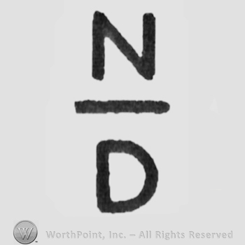 Capital letters "N" underlined above, "D" under