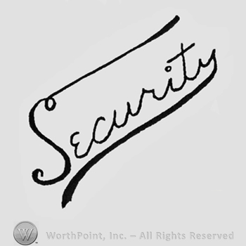 "Security" handwritten in a slanted line, underlined