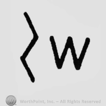 Vertical zig-zag line followed by bold capital letter "W"