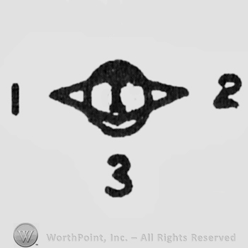 Monogram of the initials "O" and "I", an "I" inside an "O", all inside a diamond, digits "1" and "2" on each side of the diamond, and number "3" under the diamond