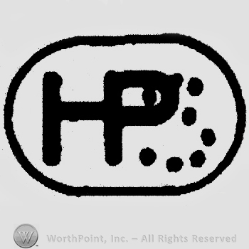 Capital initials "HPS" inside an oval, the second leg of "H" is converted to "P" and the "S" is dotted