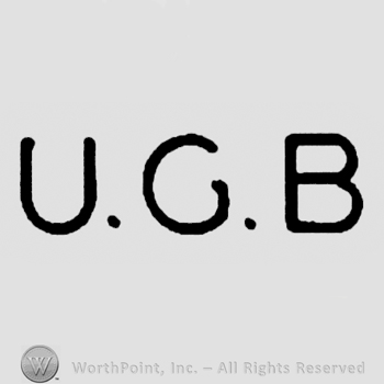 Capital letters "UGB" with dots between