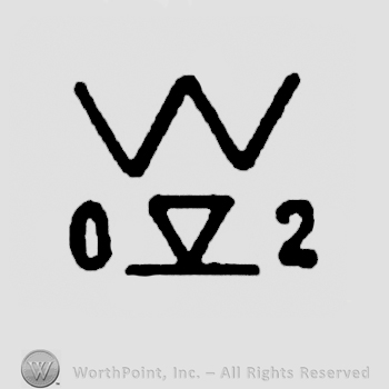 Capital letter "W" above number "0", triangle, and "2"