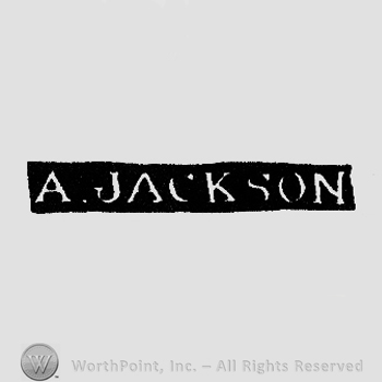 The name A Jackson written with uppercase letters