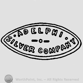 A double oval with ,,Adelphi silver company" written inside with uppercase letters