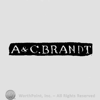 The name A&C. Brandt written with uppercase letters