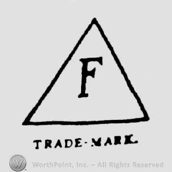 A triangle with letter F in it Trade Mark written below with uppercase letters