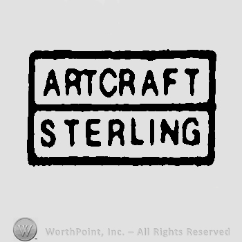 Artcraft Sterling written with uppercase letters inside two rectangles