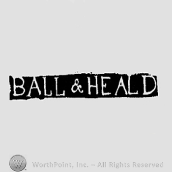 The name Ball & Heald written with uppercase letters