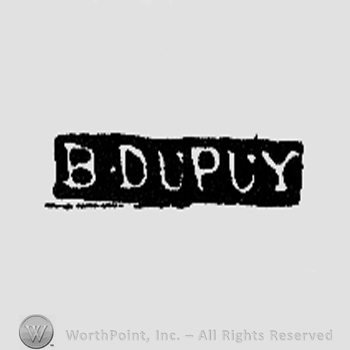 The name B Dupuy written with uppercase letters