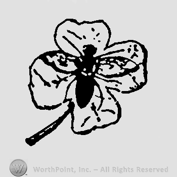 An insect on a four-leaf clover.