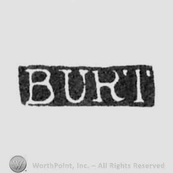 The name Burt written with uppercase letters
