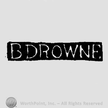 The name B. Drowne written with uppercase letters