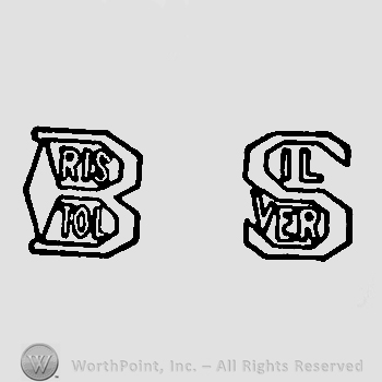 Uppercase letters B with 'ristol' written inside and S with 'ilver' written inside, outlined 