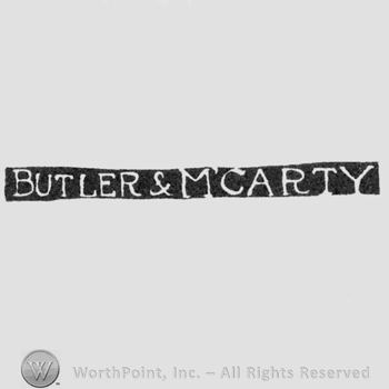 The name Butler&McCarty written with uppercase letters