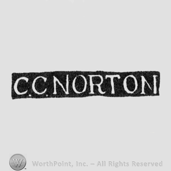 The name C.C. Norton written with uppercase letters