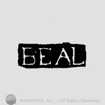 The name Beal written with uppercase letters