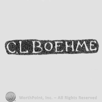 The name C.L. Boehme written with uppercase letters