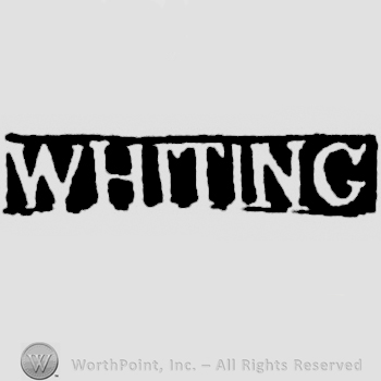The name Whiting written with uppercase letters