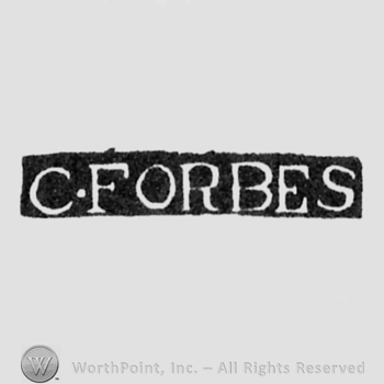 The name C. Forbes written with uppercase letters