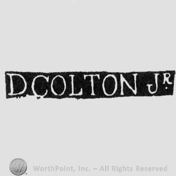 The name D. Colton Jr. Written with uppercase letters, letter 'r' a little smaller than the others