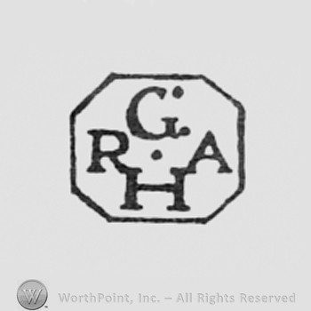Letters GRHA inside a frame like a square.