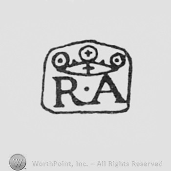 Crown above letters RA.