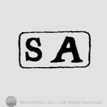 Letters S and A inside a frame like a rectangle.