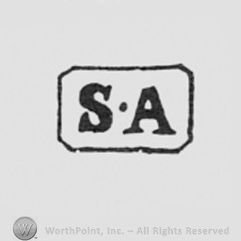 Letters S and A inside a frame like a rectangle.