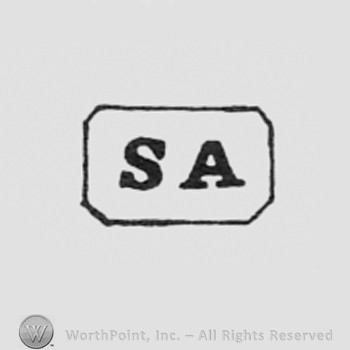 Letters S and A inside a frame like a rectangle.