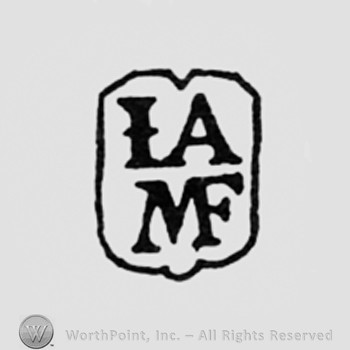 Letters IA MF inside a frame like s shield.