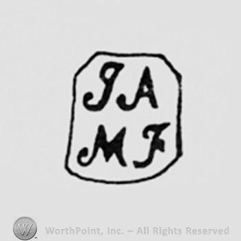 Letters JA MJ inside a frame like a shield.