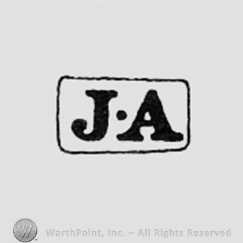 Letters JA inside a frame like a rectangle.