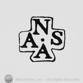 Letters N A A S inside a frame like a cross.