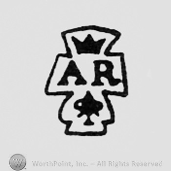 Crowned letters AR and an arrowhead bellow.