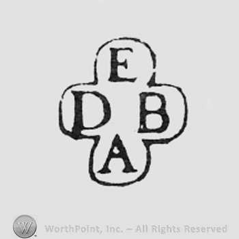 Letters EDAB arranged like a cross.