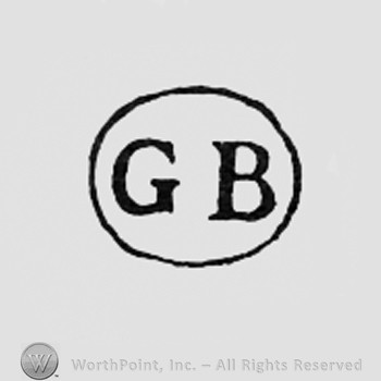 Letters G and B inside an oval.