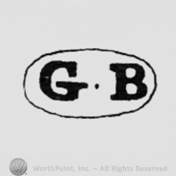 Letters G and B inside an oval.