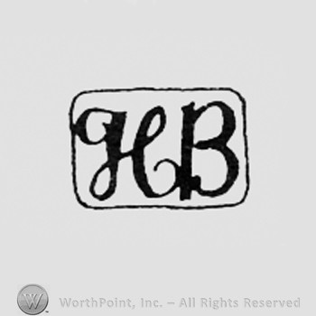 Letters H and B inside a frame like a rectangle.