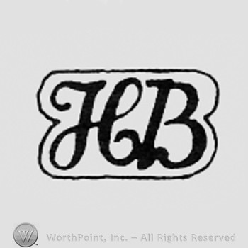 Letters H and B inside a frame like a rectangle.
